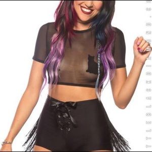 ISO: Black Fringe Outlaw Shorts. Little B Diamond